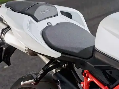 NEW Ducati OEM Front riders Drivers Saddle Seat Leather part # 59510801A 595.2.107.1A measures 12”in...