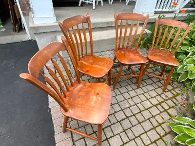 4 wood chairs new price!, View more