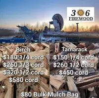 Seasoned Birch and Tamarack Firewood