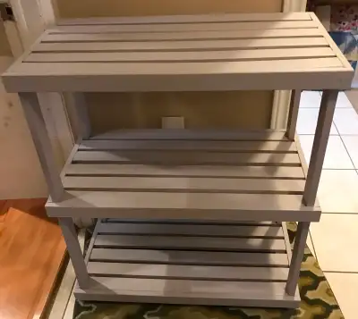 Beige Wood Storage Shelf, View more