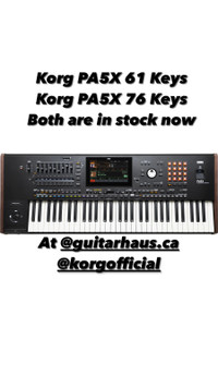 Korg PA5X 61 and PA5X 76 available now in stock at Guitar Haus 