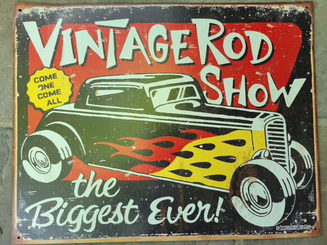 Vintage Car Hanging Tin Signs in Arts & Collectibles in Oakville / Halton Region - Image 3