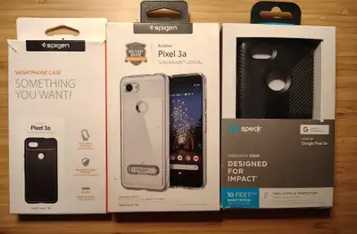 Three Pixel 3a cases, View more