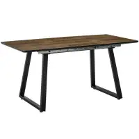Extendable Dining Table Rectangular Wood