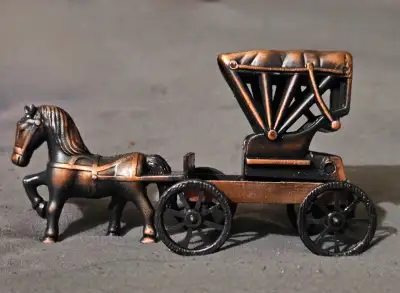 Vintage Die-cast Horse & Carriage, View more