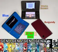 Nintendo DSi XL 《 MOD 650+ Games 》ALL POKEMON GEN 1-5