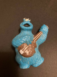 Vintage 1982 Sesame Street Cookie Monster Figure with Guitar