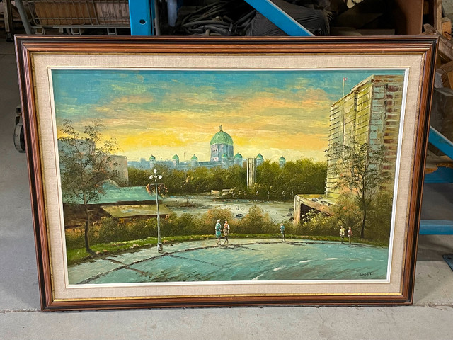 Original Cityscape Oil (Framed & Signed) in Arts & Collectibles in Mississauga / Peel Region - Image 4
