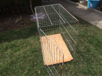 Large steel cage 36 L BY30 HI 21 Wide with wooden floor