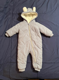New- 12-18 Months Infant Hooded Winter Jumpsuit with Zipper