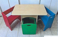 Kid Kraft Set:  table, 2 benches, storage $65