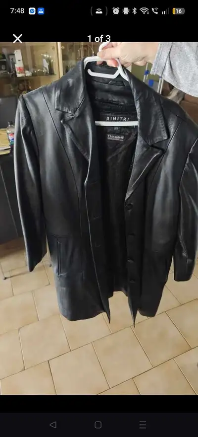 DIMITRI Black Leather Jacket XL Thinsulate, View more