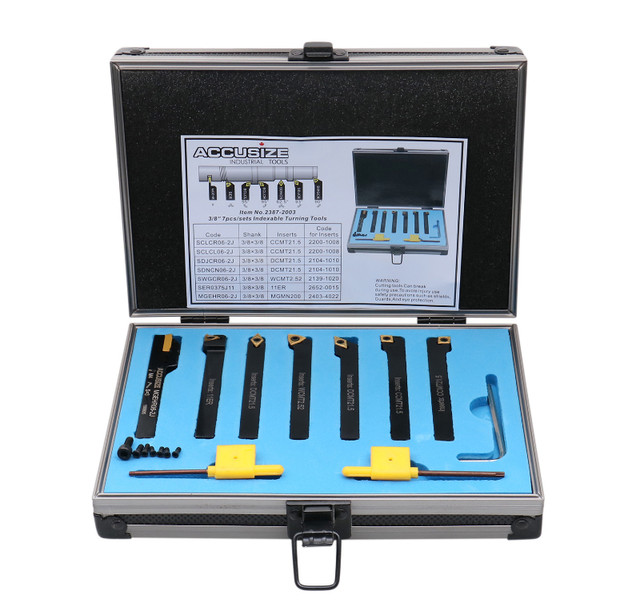 Accusize Inddustrial Tools 7pc Indexable Turning Tool Set in Other Business & Industrial in Markham / York Region - Image 2