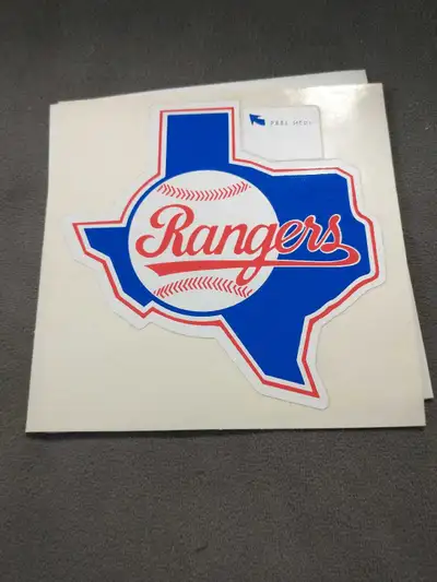1990s MLB Texas Rangers baseball sticker, View more