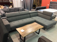 brand new grey modern fabric sectional sofa on sale 