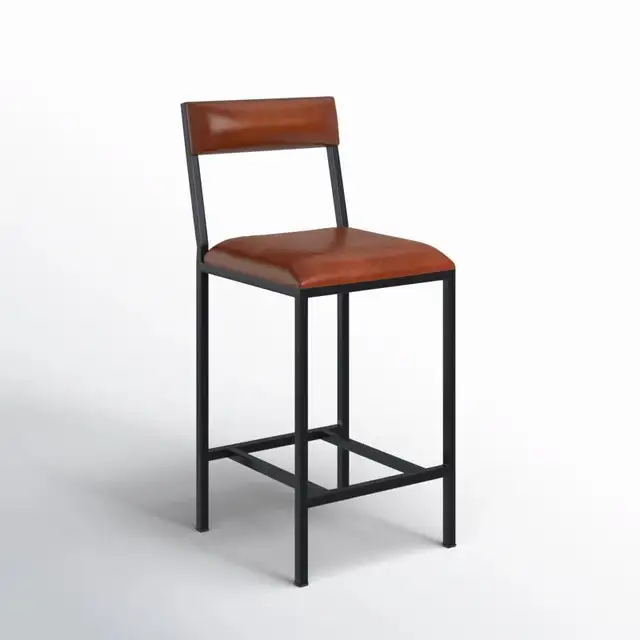 Augustus Genuine Leather Bar & Counter Stool in Chairs & Recliners in Mississauga / Peel Region - Image 4