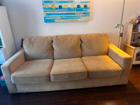 Three seats Sofa, beige sofa, Chesterfield sofa