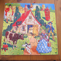 Vintage Children's Wooden Jigsaw Puzzle