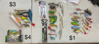 Fishing lures whole lot for $55 or prices as shown