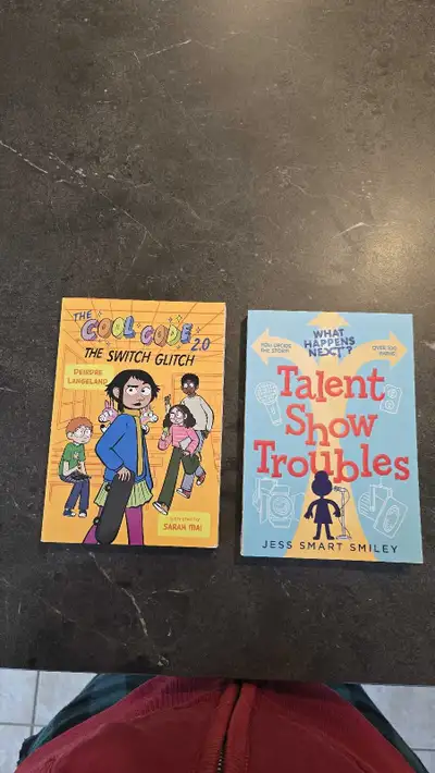 Brand new, never read. Multiple copies of each available. Just a twoonie each. Perfect for Christmas...