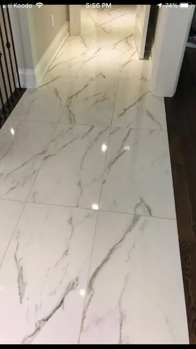 Tile installation floor and walls 