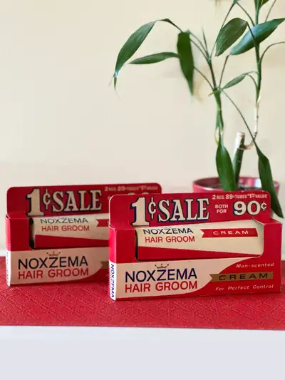 RARE!  Vintage 1950-60 Deux Emballages de Tubes Pleins Noxzema, View more