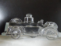 EX-RARE VINTAGE VICTORY GLASS FIRE PUMPER TRUCK CANDY CONTAINER