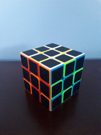 Carbon-Fibre Black Stickers 3x3x3 Cube