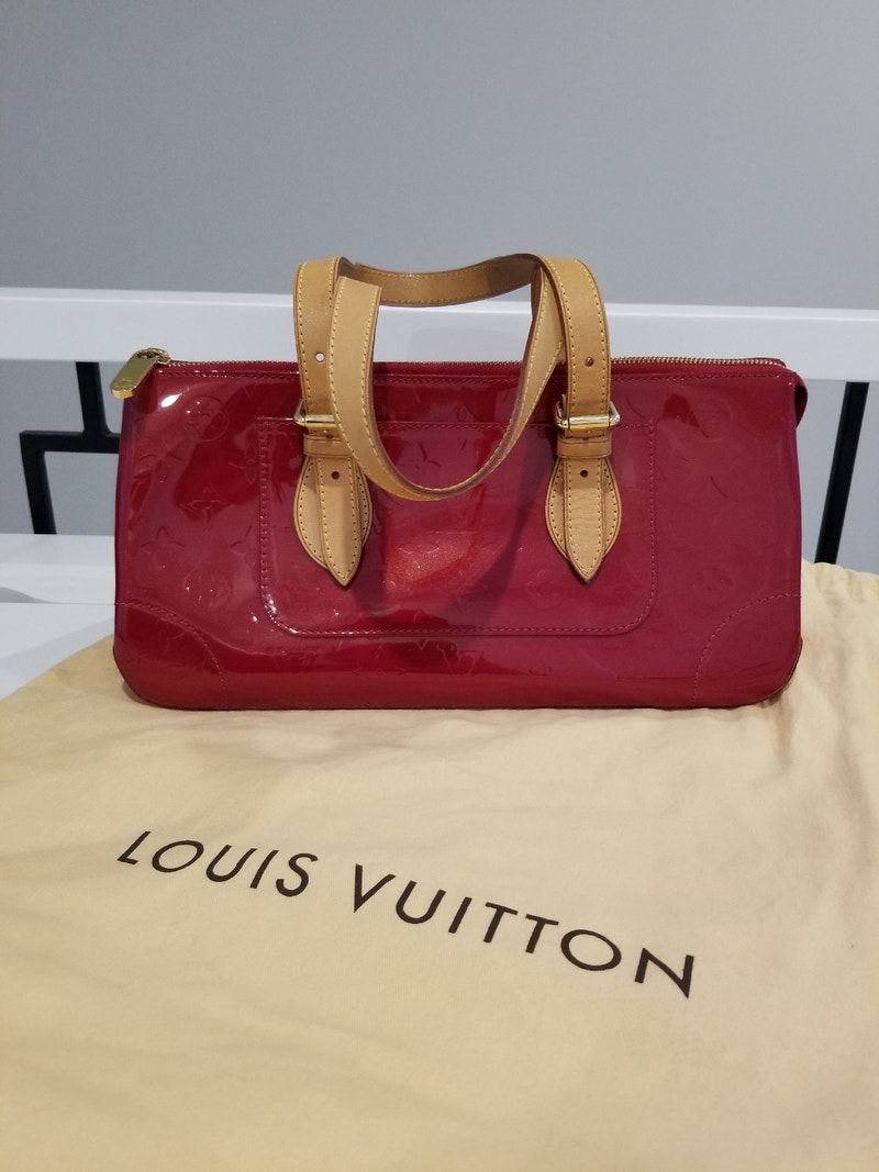 AUTHENTIC LOUIS VUITTON MONOGRAM VERNIS ROSE WOOD BAG Women's Bags