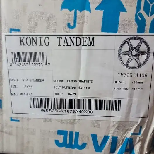 16" 5x114.3 rims for sale : Konig Tandem Graphite READY STOCK in Tires & Rims in City of Toronto - Image 5