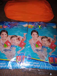 POOL AIR MATTRESS TWO NEW PAIRS OF WATER WINGS