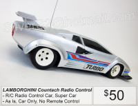 ~ LAMBORGHINI Countach Radio Control RC Car Only SilverBlack ~