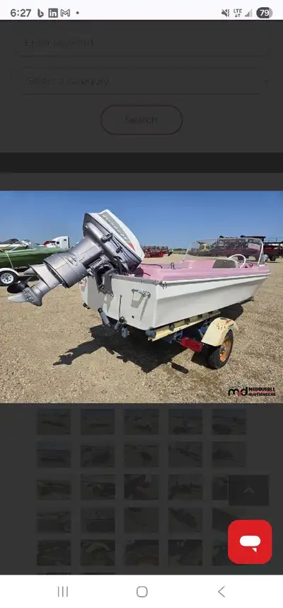 Boat and trailer. Last time it was on water was June 2025, the motor was running. Have not started o...