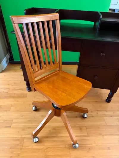 FS: Pottery Barn Carolina Swivel Chair in Chestnut, View more