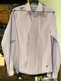 Scotch & Soda Shirt, M, light purple & white stripe