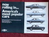 1965 Chevrolet Lineup Large 2-Page Original Ad