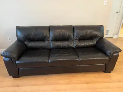 brown leather couch, View more