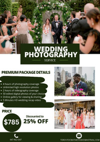 WEDDING PHOTOGRAPHY & VIDEOGRAPHY SERVICE