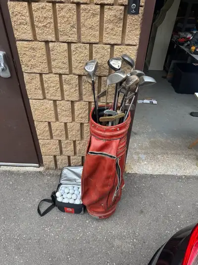 15 Golf Clubs + Bag & Golf Balls, View more