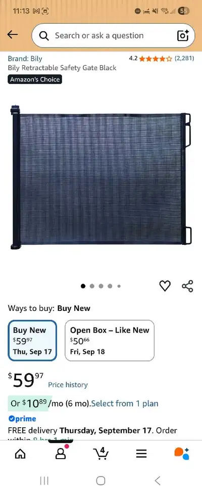 Retractable baby gate brand new in box, View more