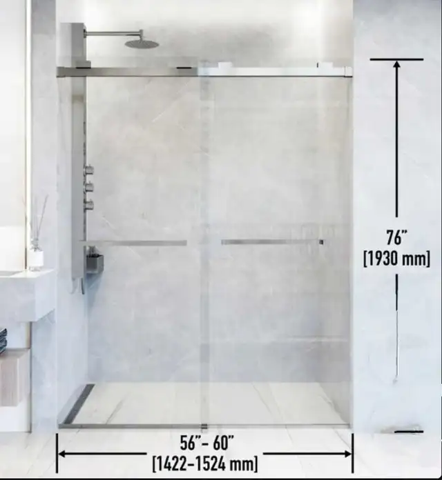 Chrome Shower Door 60"628543945091851211