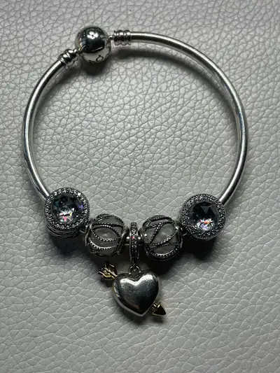Pandora Bangle with 2 kinds of charms (to be sold separately), View more