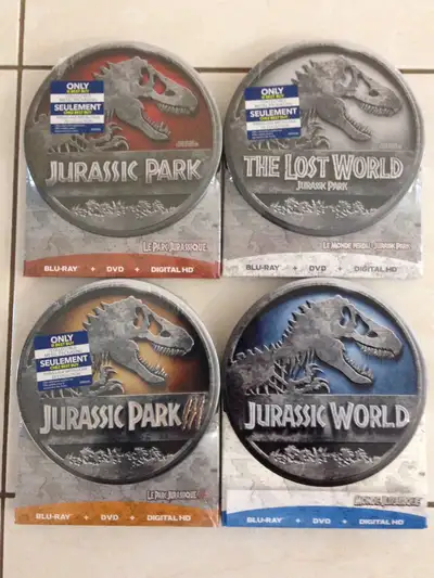 JURRASIC PARK EXCLUSIVE METAL TINS COLLECTION ON BLU RAY