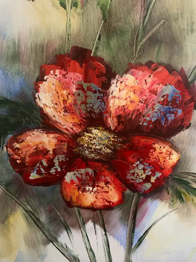 BEAUTIFUL LARGE ‘ BOMBAY ‘ FLORAL CANVAS WALL ART !  in Home Décor & Accents in Mississauga / Peel Region - Image 8