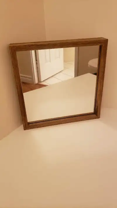 Square Wooden Framed Mirror, View more