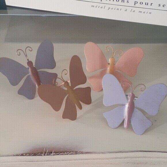 Hand-Painted Pier 1 Butterfly Napkin Rings in Other in Markham / York Region