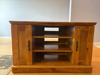 Solid Wood TV Stand & Media Console | Heavy | Excellent Cond, View more