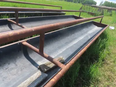 (3) 30ft Bunk Feeders with Bunk Cattle Guard, View more