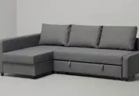 IKEA Frihetan Corner sofa/pull out bed-dark grey