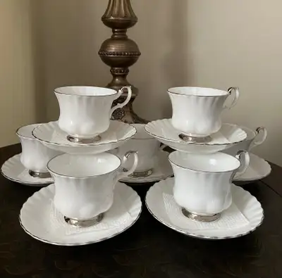 Royal Albert Chantility-7 cups & 7 saucers, View more